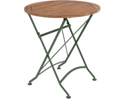 MaximaVida inklapbare ronde tuintafel Toscana Ø 70 cm olijfgroen - 100% FSC excellent acacia