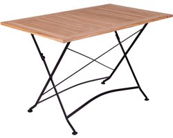 MaximaVida inklapbare tuintafel Toscana 120 x 70 cm zwart - 100% FSC excellent acacia