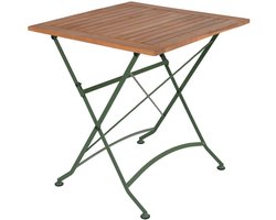 MaximaVida inklapbare vierkante tuintafel Toscana 70 cm olijfgroen - 100% FSC excellent acacia