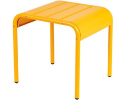 MaximaVida metalen bijzettafel krukje Max 45 cm okergeel