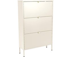 MaximaVida metalen locker schoenenkast Finn 25 x 80 x 125 cm ivoor