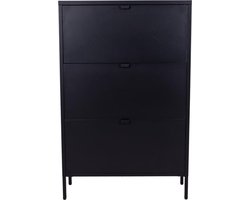MaximaVida metalen locker schoenenkast Finn 25 x 80 x 125 cm zwart