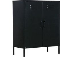 MaximaVida metalen lockerkast Finn 80 x 40 x 102 cm zwart - 2 schappen