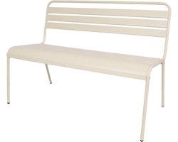 MaximaVida metalen tuinbank Max 120 cm ivoor