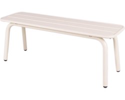 MaximaVida metalen tuinbank Max 120 cm ivoor - zonder rugleuning
