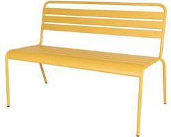 MaximaVida metalen tuinbank Max 120 cm okergeel