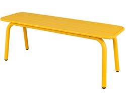 MaximaVida metalen tuinbank Max 120 cm okergeel - zonder rugleuning