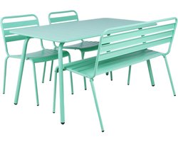 MaximaVida metalen tuinset Max cactus 150 cm – 1 tafel met 2 stoelen en 1 bank