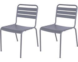 MaximaVida metalen tuinstoel Max muisgrijs - doos per 2 stuks