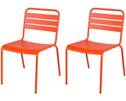 MaximaVida metalen tuinstoel Max oranje - doos per 2 stuks