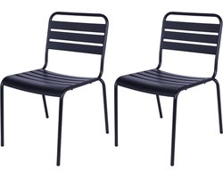 MaximaVida metalen tuinstoel Max zwart - doos per 2 stuks