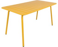 MaximaVida metalen tuintafel Max 150 x 80 cm okergeel