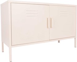 MaximaVida metalen TV lockerkast Finn 100 x 40 x 64 cm ivoor - 1 schap