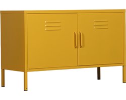 MaximaVida metalen TV lockerkast Finn 100 x 40 x 64 cm okergeel - 1 schap