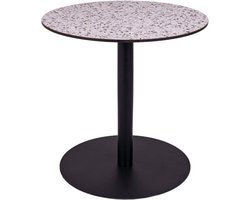 MaximaVida ronde HPL terrazzo eettafel Lucca 75 cm - zware 40 kg uitvoering