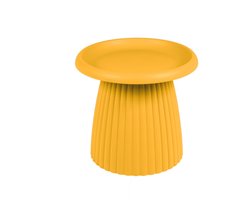 MaximaVida ronde kunststof bijzettafel Mila 50 cm okergeel