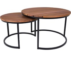 MaximaVida ronde outdoor salontafel set Vancouver XL 75 cm – speciaal voor buiten