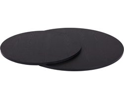 MaximaVida ronde set tafelbladen Chicago zwart - 58 cm en 45 cm