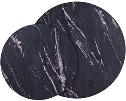 MaximaVida ronde set tafelbladen Firenze 58 en 45 cm - zwart HPL marmer look