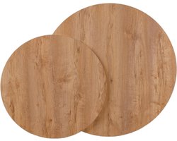 MaximaVida ronde set tafelbladen Kiev 75 cm - rustiek eikenhout fineer
