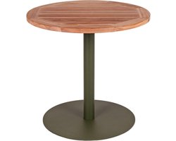 MaximaVida ronde tuintafel Java olijfgroen 80 cm- zware 49 kg uitvoering