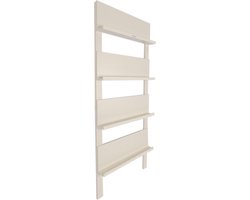 MaximaVida wandrek Jamie ivoor boekenrek - tijdschriftenrek - 180 x 80 cm