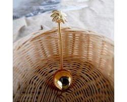 Maxium - Gouden Lepel Palmboom - Set van 6 - Palmboom Lepels - Goud - Gouden Messing - Theelepel