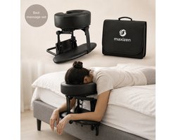 Maxizen Bed Massage Hoofdsteun - Verstelbaar Gezichtskussen & Armsteun - Massage Kussen voor Bed Met Armsteun - Nek & Rug Ontspanning - Inclusief Opbergtas - Inclusief U-Handdoek - Wellness & Ontspanning