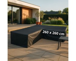 Maxxcovers Beschermhoes voor Tuinmeubelen en Tuinset - Loungeset Hoes L-Vorm Hoekbank - Tuinmeubelhoes Rechthoekig - Tuinhoes van Waterdicht Polyester met Opbergtas