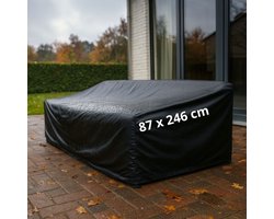 Maxxcovers Beschermhoes voor Tuinmeubelen en Tuinset - Loungeset Hoes Rechthoek - Tuinmeubelhoes 3 Zitsbank - Tuinhoes van Waterdicht Polyester met Opbergtas