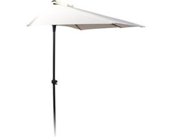 MaxxGarden Balkonparasol - aluminium parasol - halfrond - Ø 250 cm - Crème