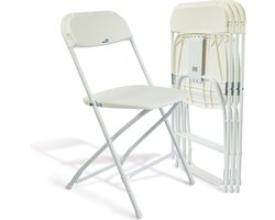 MaxxGarden Klapstoelen set - 4 x Professionele vouwstoel - Tuinstoel Opvouwbaar - wit