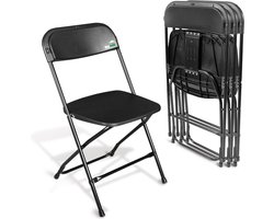 MaxxGarden Klapstoelen set - 4 x vouwstoel - zwart