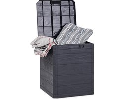 MaxxGarden Kussenbox - Florida - opbergbox voor kussens 90L - Zwart 43x44x50cm