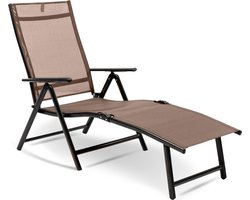 MaxxGarden Ligbed opvouwbaar - zonnebed verstelbaar - 150x64x85 cm - Taupe
