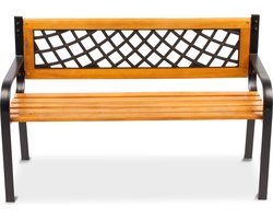 MaxxGarden Luxe tuinbank - hout en staal - 118x50x75 cm