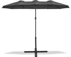 MaxxGarden Parasol - XXL - 460 x 270 cm - Antraciet - Incl. Kruisvoet