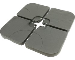 MaxxGarden Parasoltegels - Tegels voor het verstevigen van je parasol - Basis voor parasolvoet - Bestaat uit 4 losse onderdelen - Totaal te vullen tot max 60kg ( 4x 15kg)