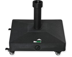MaxxGarden Parasolvoet - Parasolhouder - Vulbaar tot 17kg - Verrijdbaar - Zwart