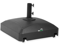 MaxxGarden Parasolvoet - Parasolhouder - Vulbaar tot 42kg - Verrijdbaar - Zwart