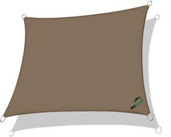 MaxxGarden Schaduwdoek - Zonnezeil - Vierkant - 3,6 x 3,6m - Taupe