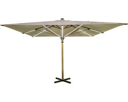 MaxxGarden Stokparasol - Tuin en Terras Parasol - met Verlichting - 500x500 cm - Taupe incl. Luxe Parasolvoet