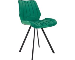 MaxxHome Eetkamerstoelen - Eetkamerstoelen set van 2 - Keukenstoelen - Stoffen Stoelen - Groen