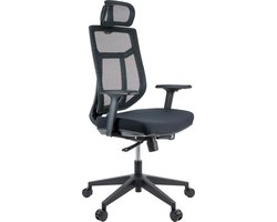MaxxHome Senior Executive Luxe Ergonomische Bureaustoel - Verstelbaar - Netbekleding - High-end - Zwart