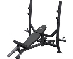 MAXXUS Incline halterbank PRO - Fitnessbank met Rack - Belastbaar tot 285 kg - Zwart