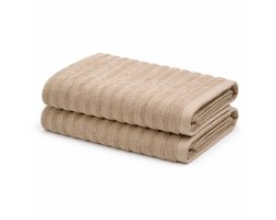 Maya badhanddoekenset 2-delig – 70 x 130 cm – 500 g/m² – Beige