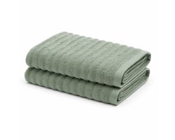 Maya badhanddoekenset 2-delig – 70 x 130 cm – 500 g/m² – Groen