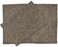 Maya placemat naturel/mocca - set van 4