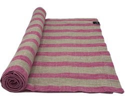 Maya tafelloper stripe pioen 40 x 140 - set van 2
