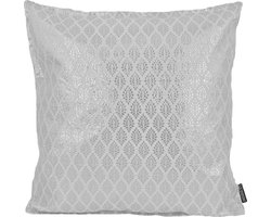 Maya Wit / Zilver Kussenhoes | Polyester / Metallic | 45 x 45 cm